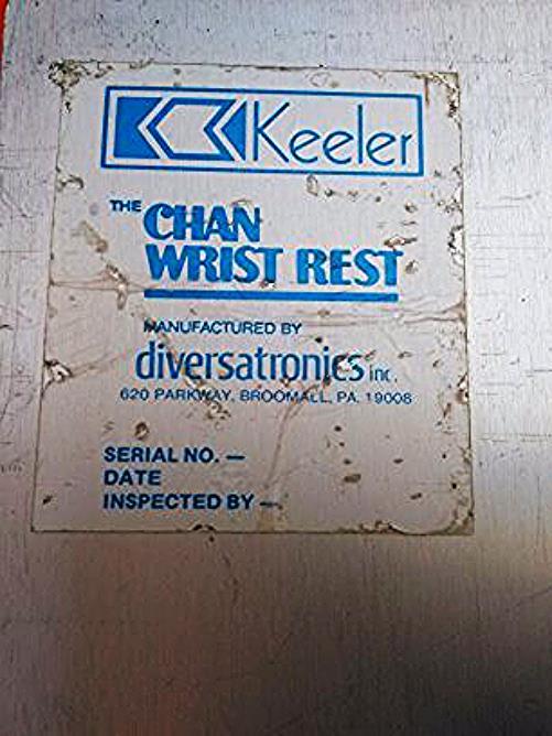Keeler Diversatronics The Chan Ophthalmic Surgery Surgical Wrist Rest Wristrest