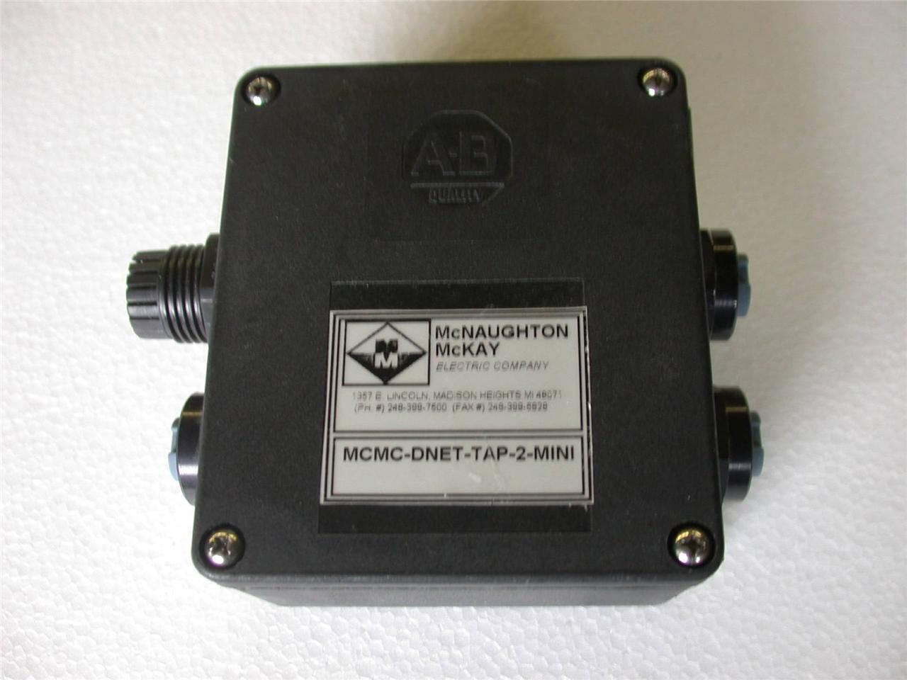 ALLEN-BRADLEY McNAUGHTON McKAY MCMC-DNET-TAP-2-MINI INTERFACE DEVICENET BOX PORT