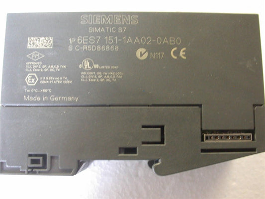 SIEMENS SIMATIC S7 IP 6ES7-151-1AA02-0AB0 DP Interface Module IM151-1