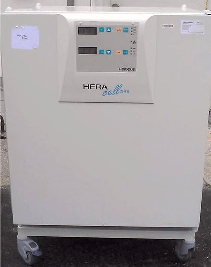 HERA CELL 240 CO2 INCUBATOR by HERAEUS with COPPER TRAYS on Wheels Cart