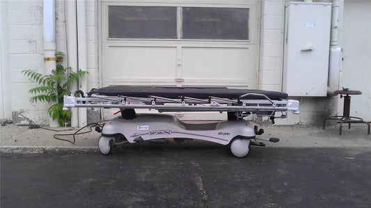 STRYKER 1550 ELECTRIC HOSPITAL EMERGENCY TRANSPORT GURNEY STRETCHER w/ WARRANTY