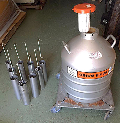 MVE CRYO BIOLOGICAL 9 CANISTER ORION ET-39 CRYOGENIC HIGH CAPACITY TANK FREESHIP