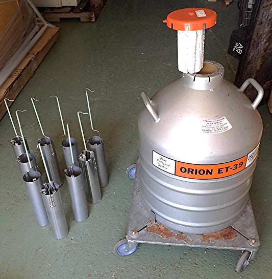 MVE CRYO BIOLOGICAL 9 CANISTER ORION ET-39 CRYOGENIC HIGH CAPACITY TANK FREESHIP