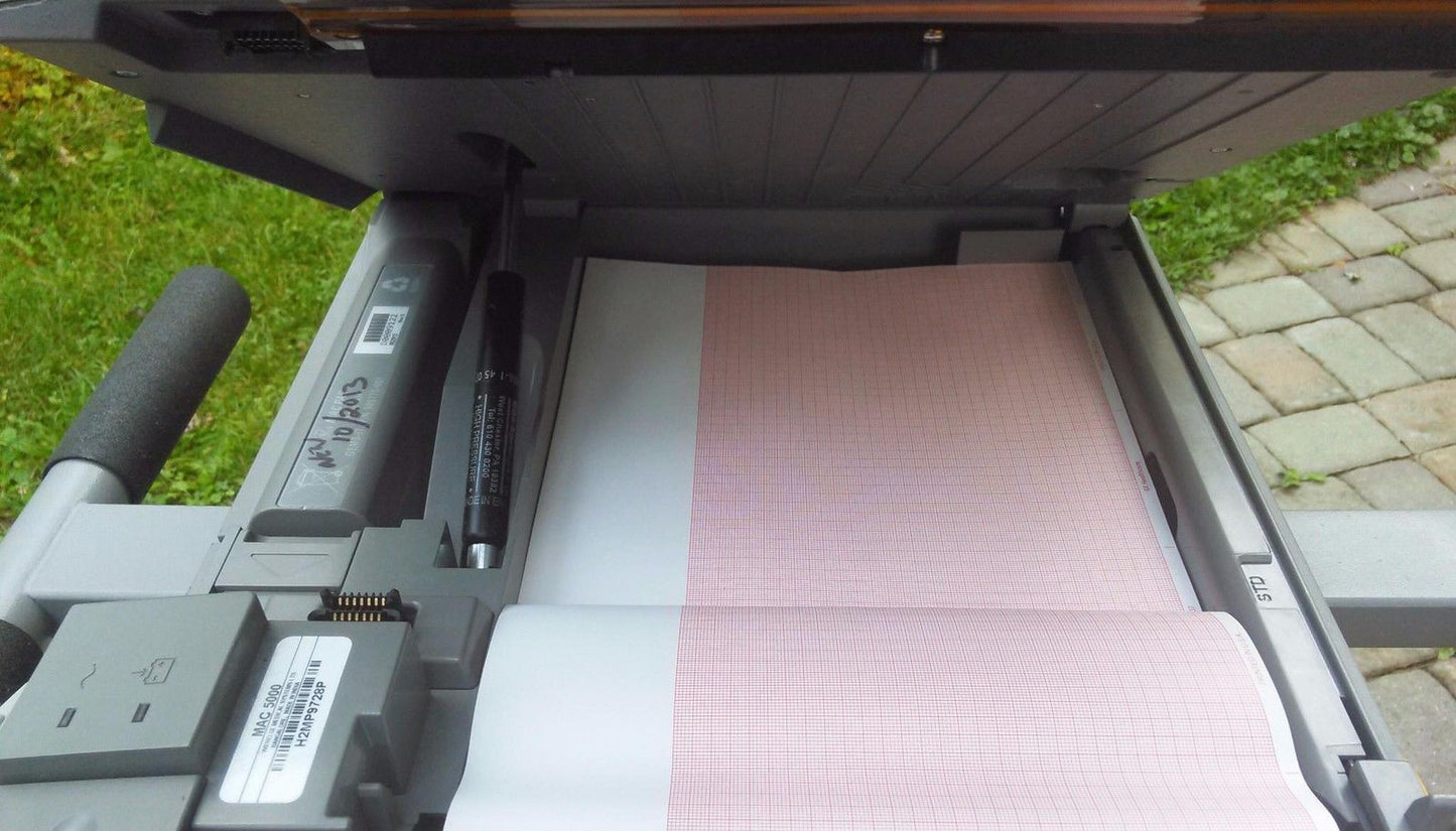 GE MARQUETTE MAC 5000 RESTING ECG EKG ANALYSIS SYSTEM CART