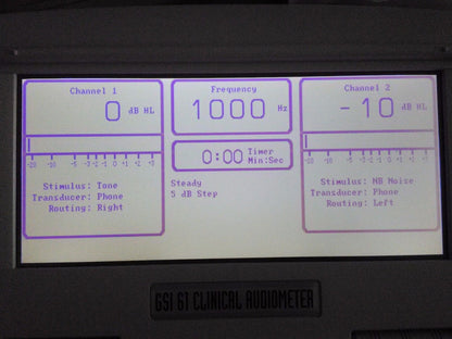 GRASON-STADLER GSI 61 TWO CHANNEL CLINICAL AUDIOMETER with ACCESSORIES