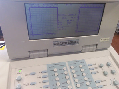 GRASON-STADLER GSI 61 TWO CHANNEL CLINICAL AUDIOMETER with ACCESSORIES