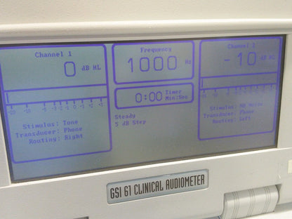 GRASON-STADLER GSI 61 TWO CHANNEL CLINICAL AUDIOMETER with ACCESSORIES