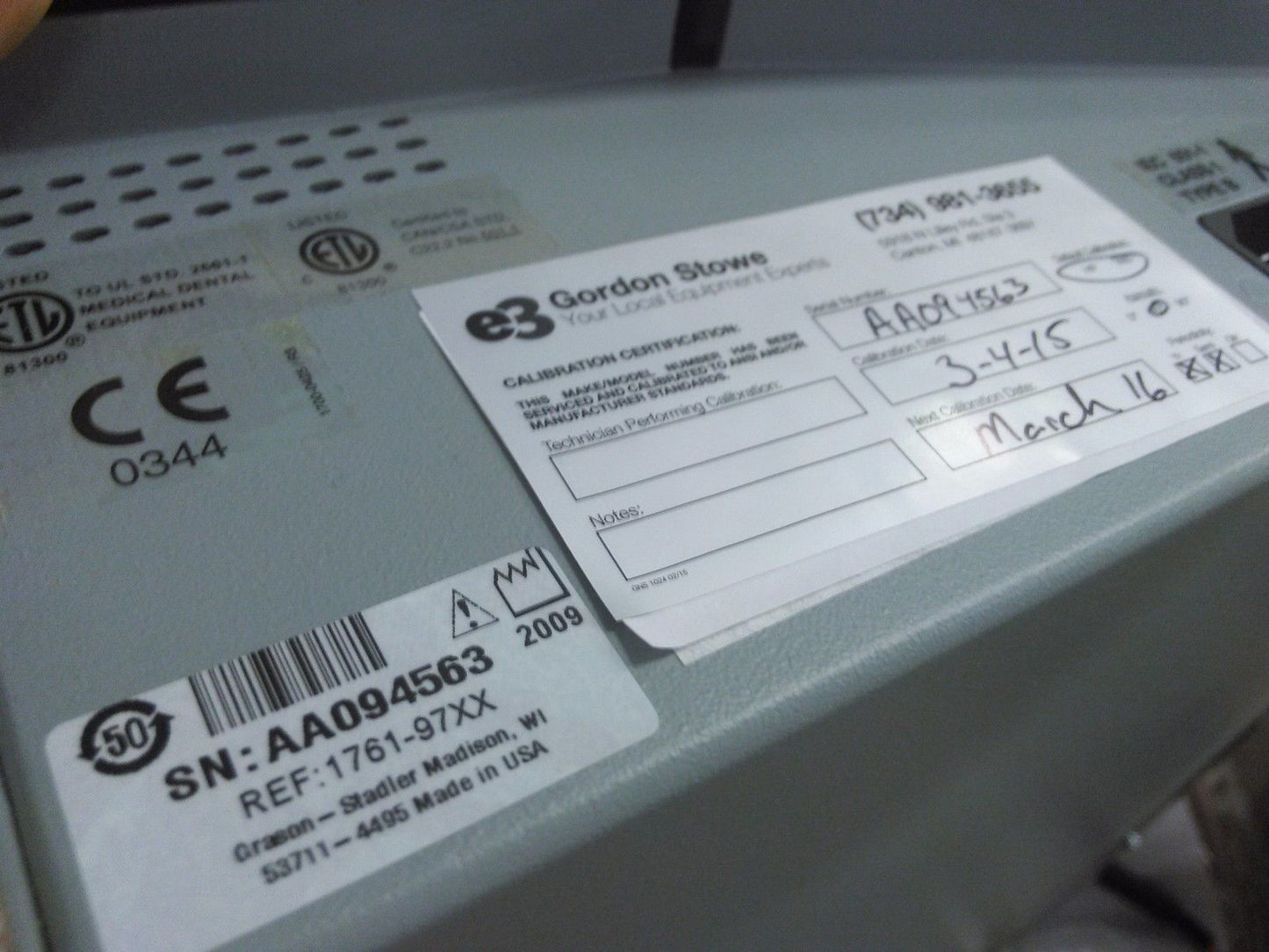 GRASON-STADLER GSI 61 TWO CHANNEL CLINICAL AUDIOMETER with ACCESSORIES