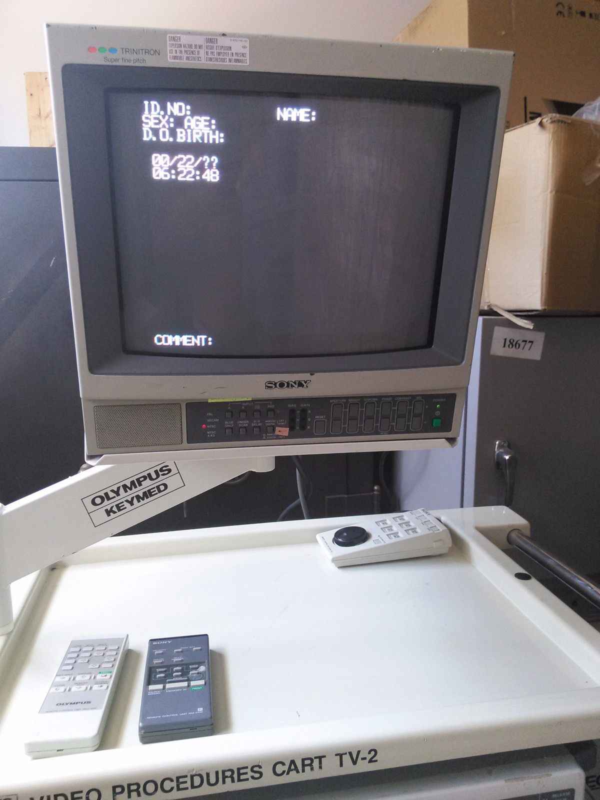 OLYMPUS CLV-U20 LIGHT SOURCE CV-200 VIDEO ENDOSCOPY OEP-3 PRINTER & KEYMED CART