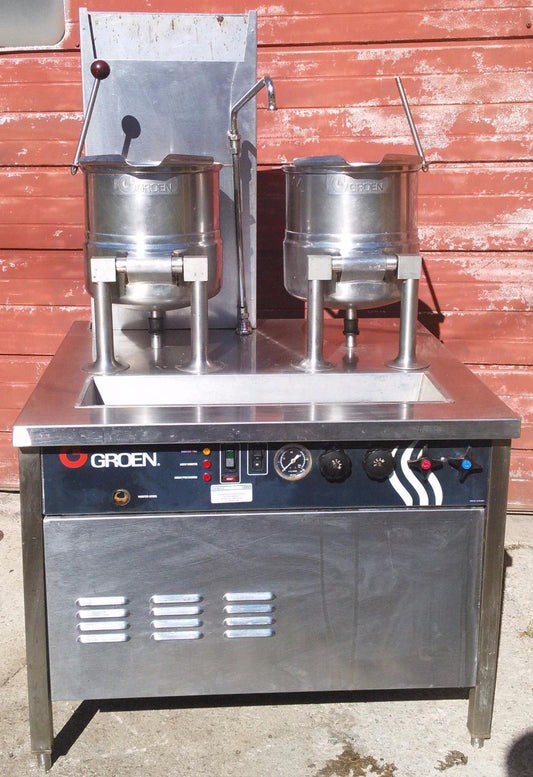 GROEN 20TD 0-3-20-SG TWO 20 QUART KETTLE GAS STEAMER BOILER TILT JACKET STEAM
