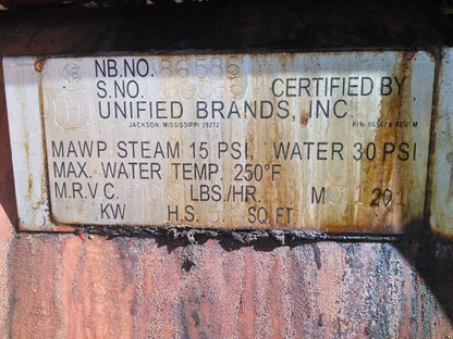 GROEN 20TD 0-3-20-SG TWO 20 QUART KETTLE GAS STEAMER BOILER TILT JACKET STEAM