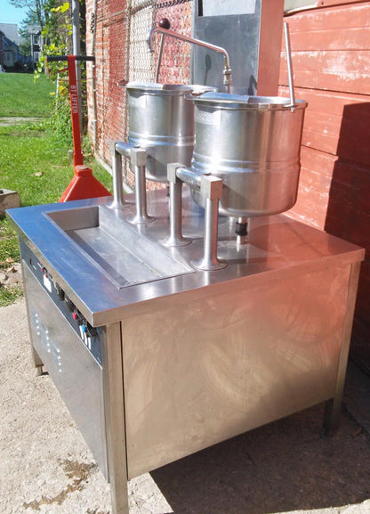 GROEN 20TD 0-3-20-SG TWO 20 QUART KETTLE GAS STEAMER BOILER TILT JACKET STEAM