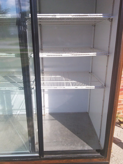 BEVERAGE AIR MT 45 TWO DOOR SLIDING GLASS REACH IN MERCHANDISER FREE SHIPPING