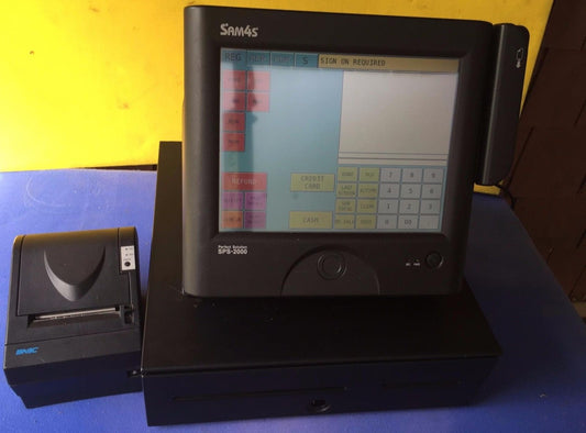 SAM4S  SPS-2000B POS TERMINAL CASH REGISTER and SNBC BTP-2002NP PRINTER TOUCH