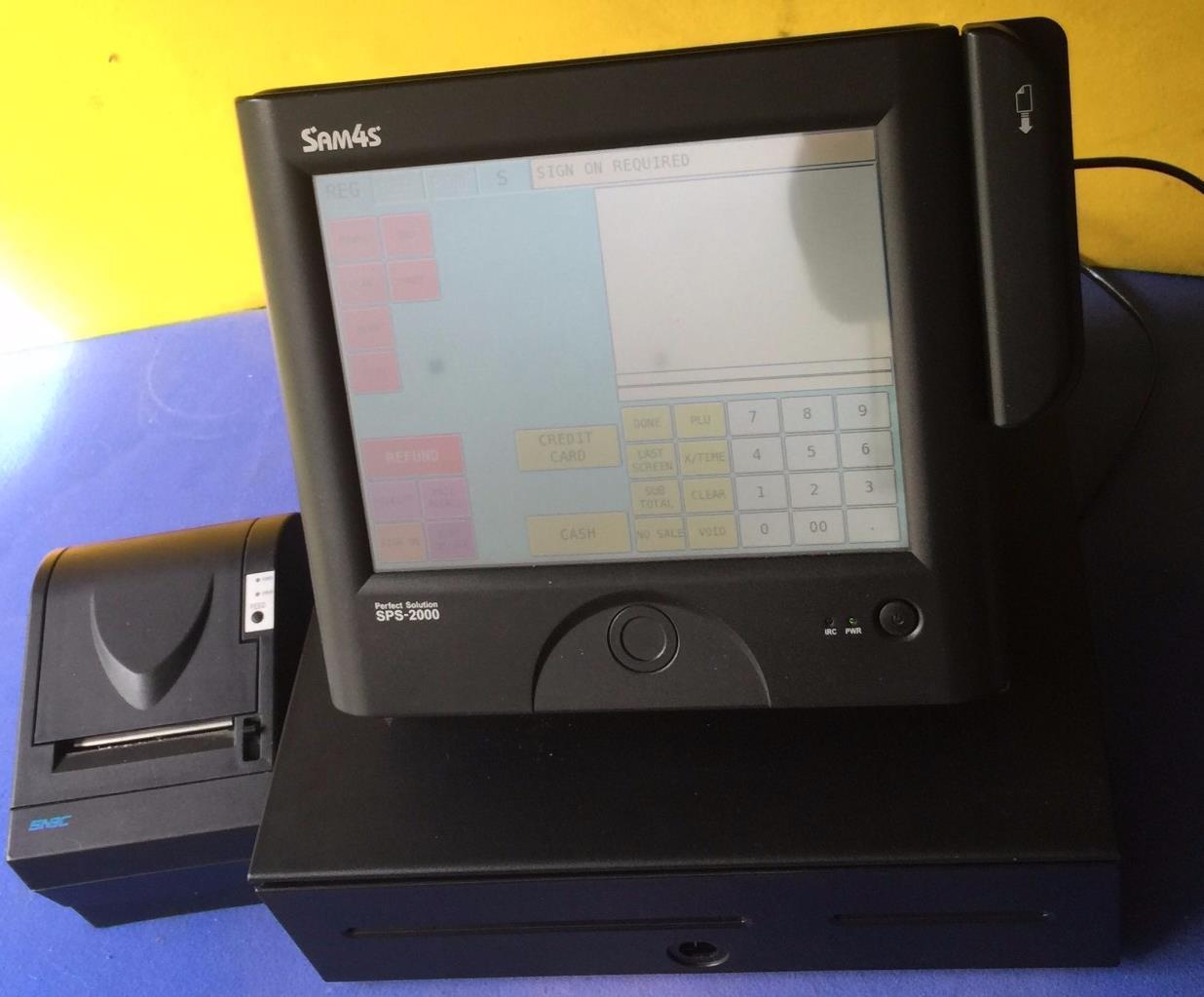 SAM4S  SPS-2000B POS TERMINAL CASH REGISTER and SNBC BTP-2002NP PRINTER TOUCH