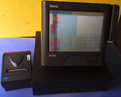 SAM4S  SPS-2000B POS TERMINAL CASH REGISTER and SNBC BTP-2002NP PRINTER TOUCH
