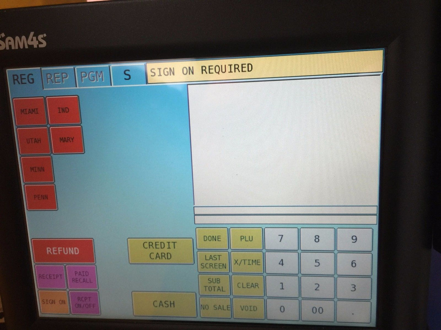 SAM4S  SPS-2000B POS TERMINAL CASH REGISTER and SNBC BTP-2002NP PRINTER TOUCH