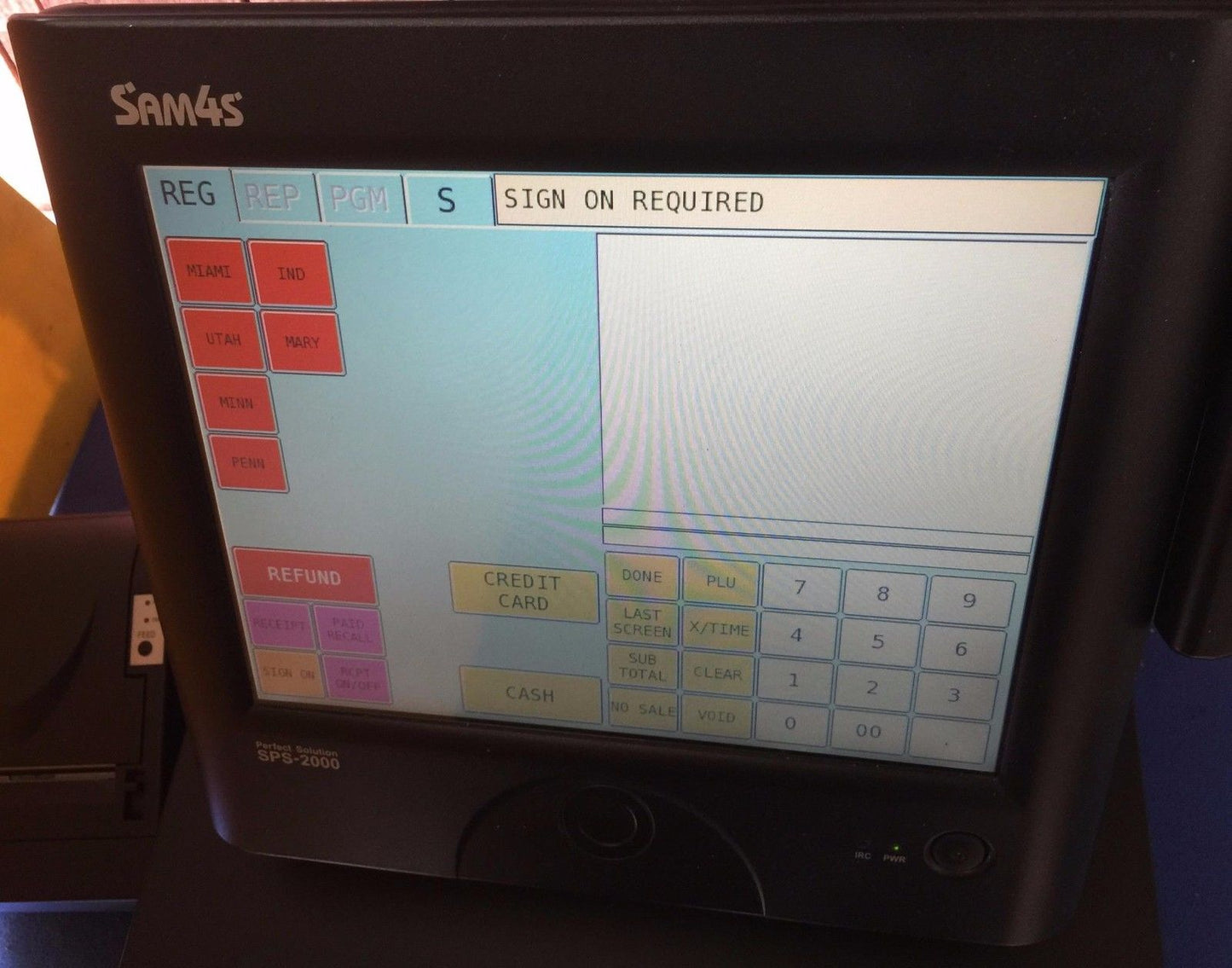 SAM4S  SPS-2000B POS TERMINAL CASH REGISTER and SNBC BTP-2002NP PRINTER TOUCH