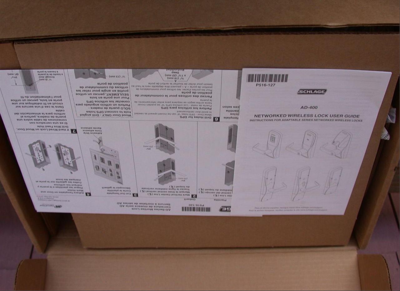 SCHLAGE AD400 MULTI TECHNOLOGY KEYPAD WIRELESS LOCK ASSEMBLY & PROXIMITY READER