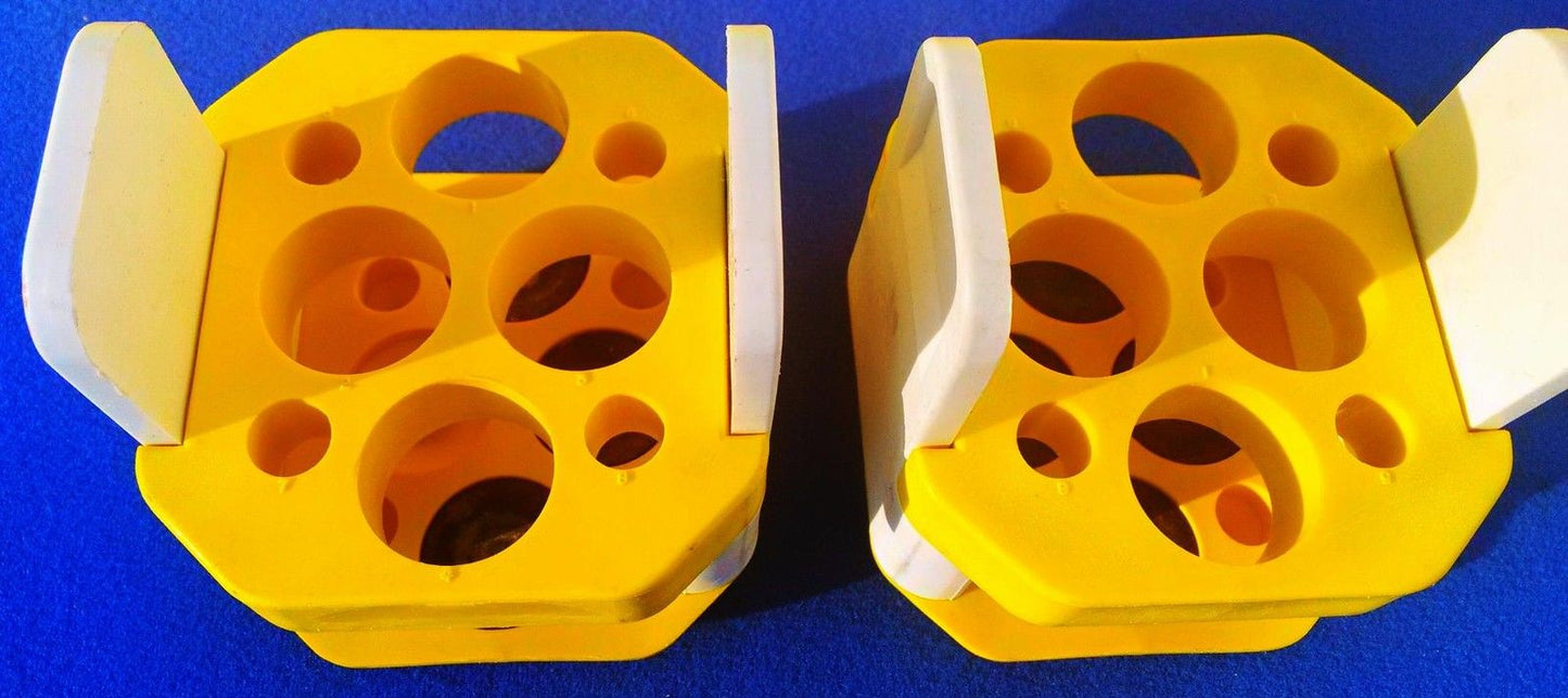 LOT OF 2 SWING BUCKETS WITH INSERTS FOR BECKMAN TJ-6 CENTRIFUGE ROTOR