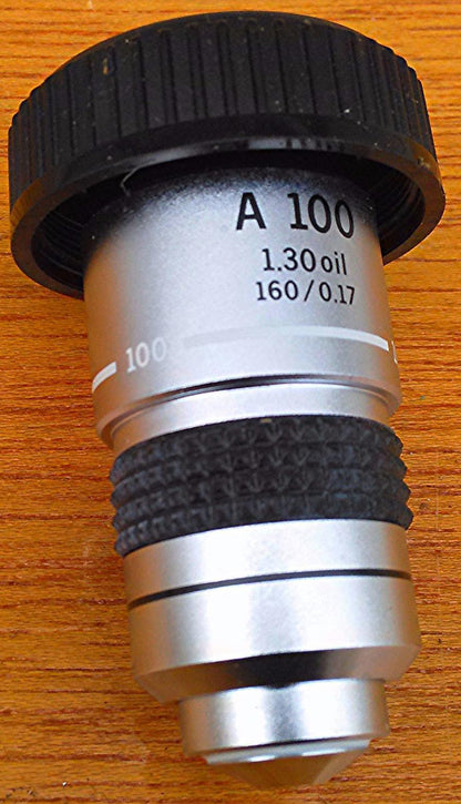 OLYMPUS A 100 1.30 OIL 160 / 0.17 MICROSCOPE OBJECTIVE LENS 100987