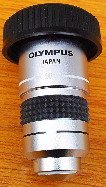OLYMPUS A 100 1.30 OIL 160 / 0.17 MICROSCOPE OBJECTIVE LENS 100987