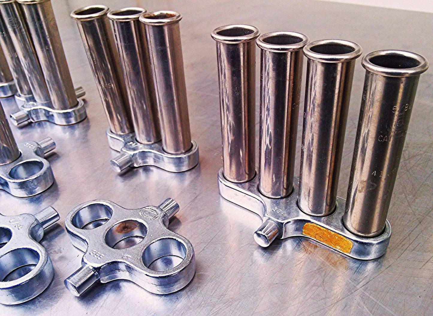 IEC 15 SHIELD 15 ml CENTRIFUGE INSERT TUBES TWO 355 & EIGHT 354 TRUNNION RING S