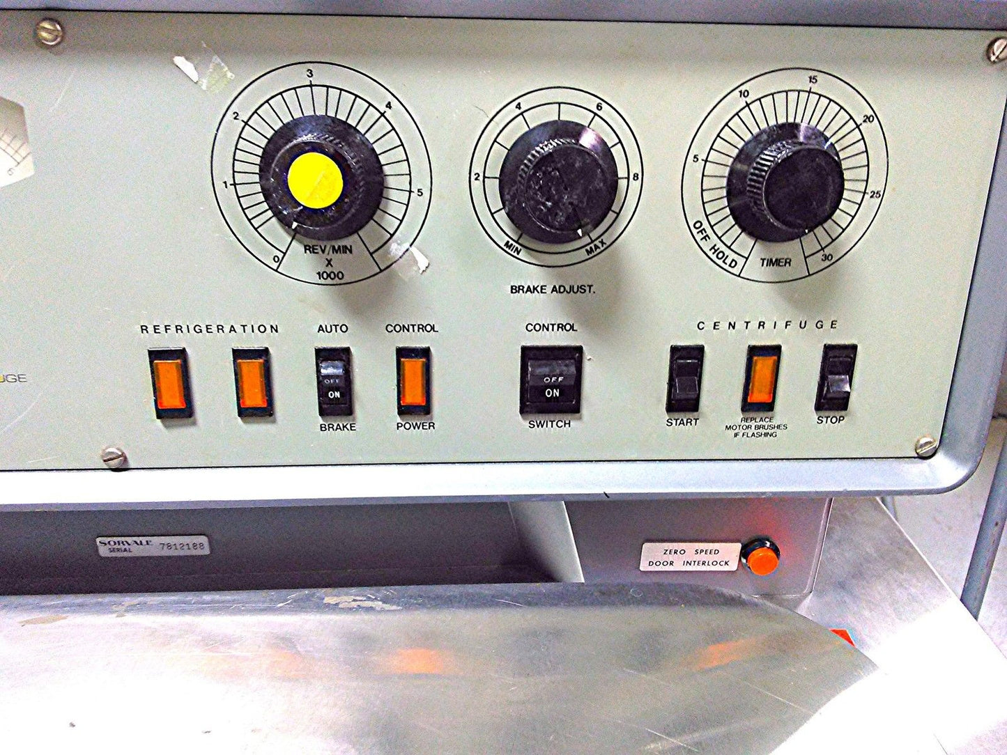 SORVALL RC-3 LOW SPEED REFRIGERATED FLOOR CENTRIFUGE HG-4L ROTOR TESTED PERFECT