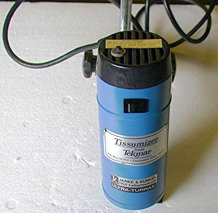 JANKE KUNKEL TP18/10S1 TURRAX TISSUMIZER TEKMAR LAB MEDICAL MIXER HOMOGENIZER