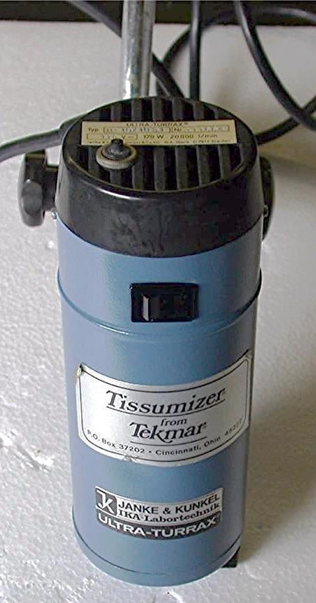 JANKE KUNKEL TP18/10S1 TURRAX TISSUMIZER TEKMAR LAB MEDICAL MIXER HOMOGENIZER