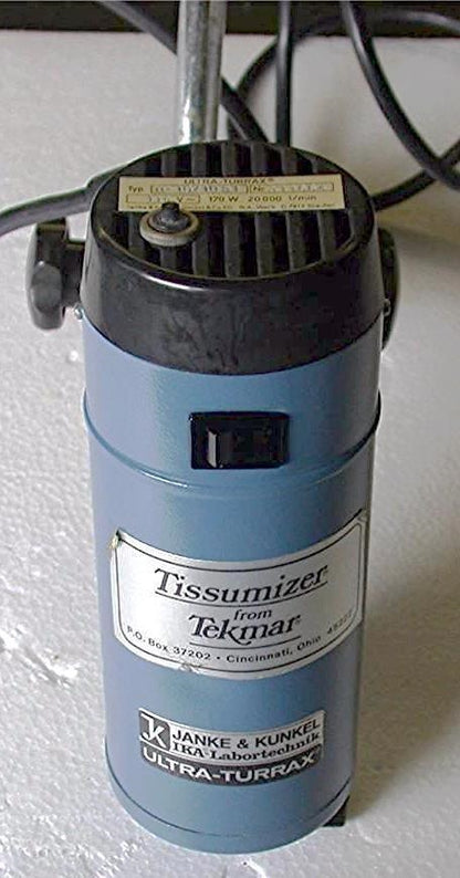 JANKE KUNKEL TP18/10S1 TURRAX TISSUMIZER TEKMAR LAB MEDICAL MIXER HOMOGENIZER