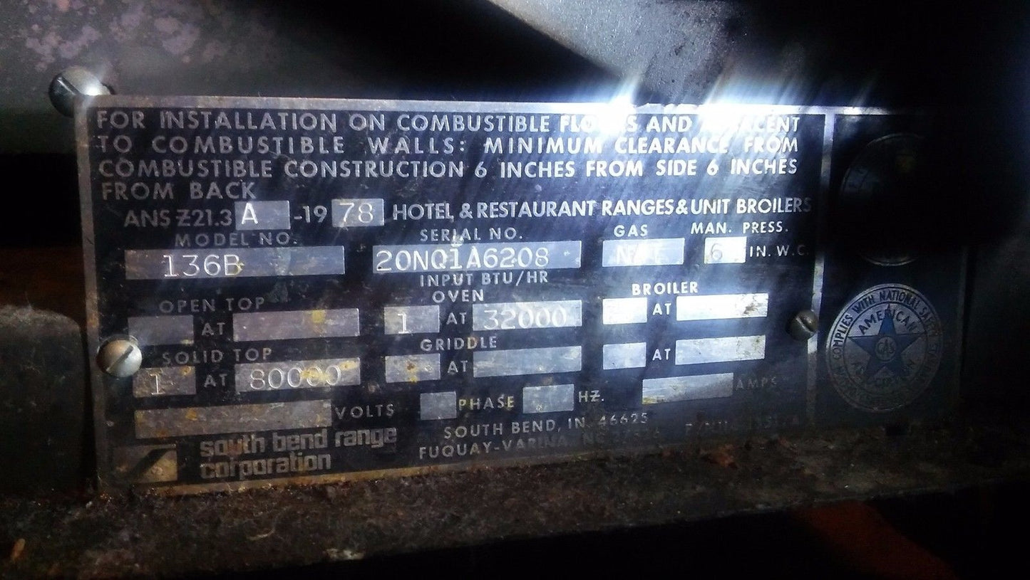 SOUTHBEND 36" PASTA SOUP STOCK NAT GAS SALAMANDER OVEN RESTAURANT WATCH VIDEO