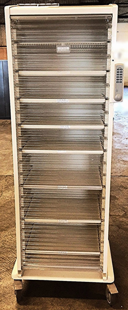 HERMAN MILLER MEDICAL HOSPITAL TAMBOUR DOOR KEY LOCKER CABINET ONWHEELS FREESHIP