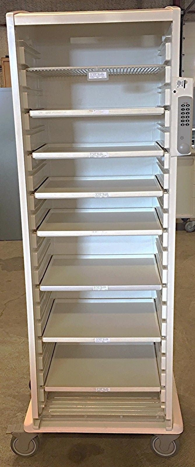 HERMAN MILLER LOCKER CABINET KEYLESS LOCK TAMBOUR DOOR MEDICAL CLINIC WATCHVIDEO