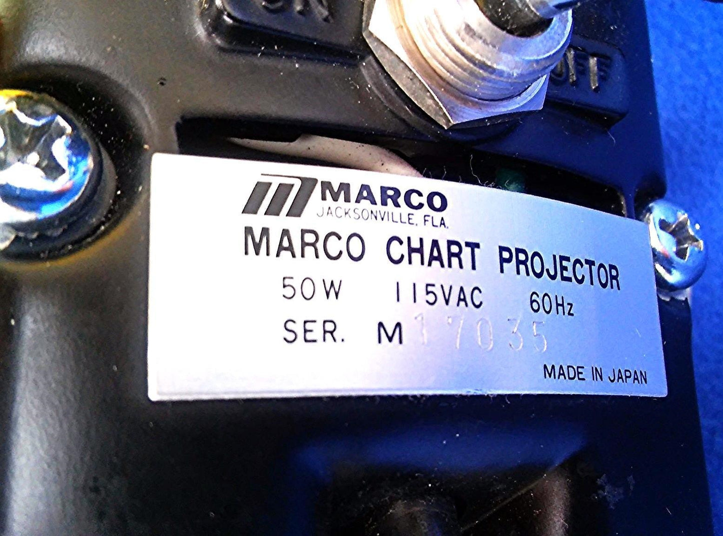 MARCO CHART SLIDE PROJECTOR with Project O Chart inside Original Box FREE SHIP