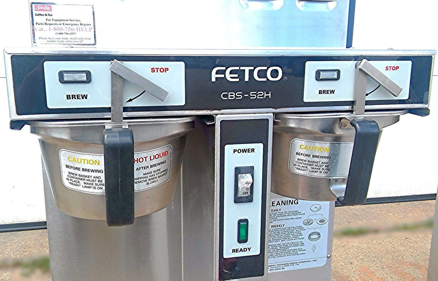 FETCO CBS-52H15 1.5 GALLON Coffee Machine BREW PERCULATOR