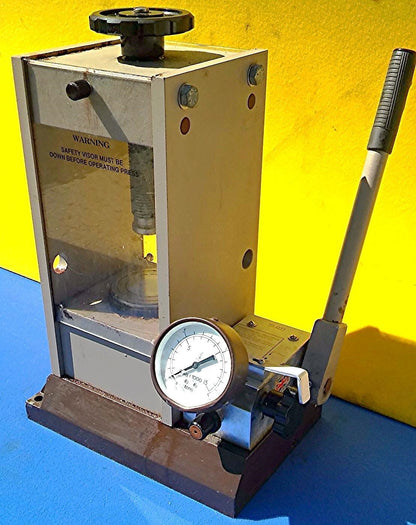 GRASEBY SPECAC 15 TON BENCHTOP LABORATORY HYDRAULIC PRESS & MANUAL FREE SHIP