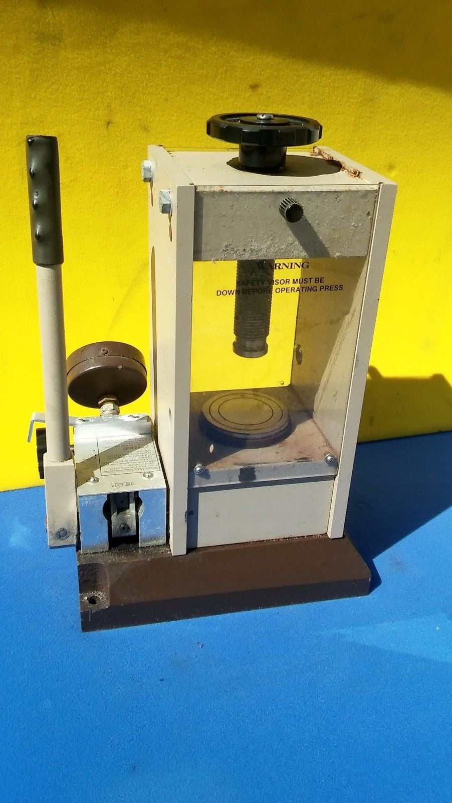 GRASEBY SPECAC 15 TON BENCHTOP LABORATORY HYDRAULIC PRESS & MANUAL FREE SHIP