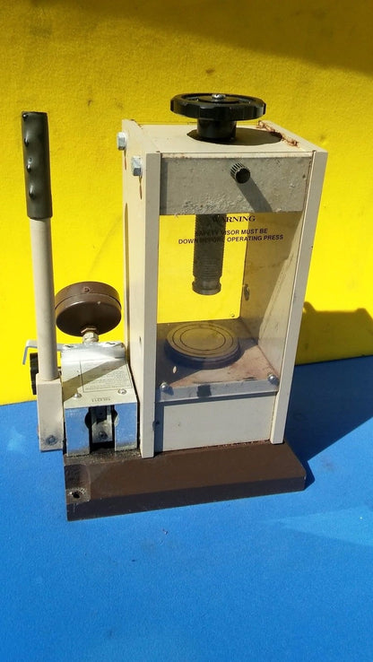 GRASEBY SPECAC 15 TON BENCHTOP LABORATORY HYDRAULIC PRESS & MANUAL FREE SHIP