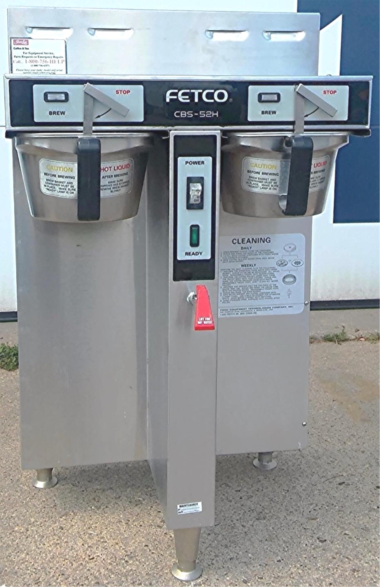 FETCO CBS-52H15 1.5 GALLON COFFEE MACHINE BREW PERCULATOR BREWER NSF FREE SHIP