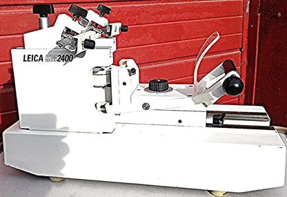 LEICA SM2400  SLEDGE MICROTOME with KNIFE ALMOST COMPLETE FREE SHIP
