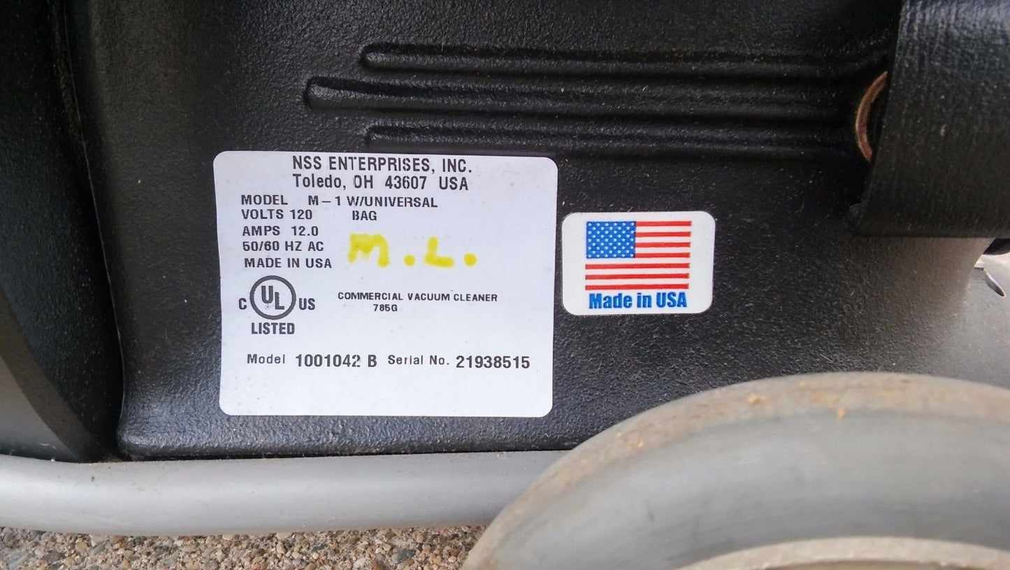 NSS M-1 PIG PORTABLE COMMERCIAL HEAVY DUTY VACUUM CLEANER WATCHVIDEO FREESHIP