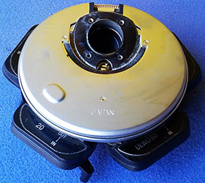 OLYMPUS TURRET with 5 / 20 / ULWD80 & 100 MICROSCOPE NORMARSI PRISM FREE SHIPPIN