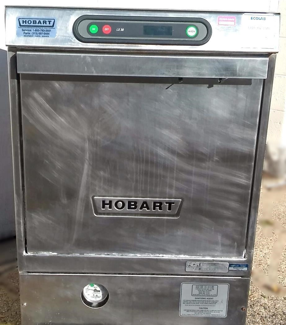 HOBART LX30 COMMERCIAL DISHWASHER WASHING WORKS PERFECTLY WATCH VIDEO FREE SHIP