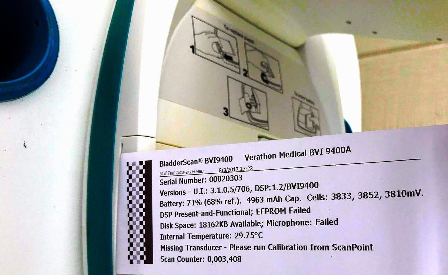 VERATHON BVI 9400 BLADDER VOLUME SCAN PORTABLE 3D ULTRASOUND WATCHVIDEO FREESHIP