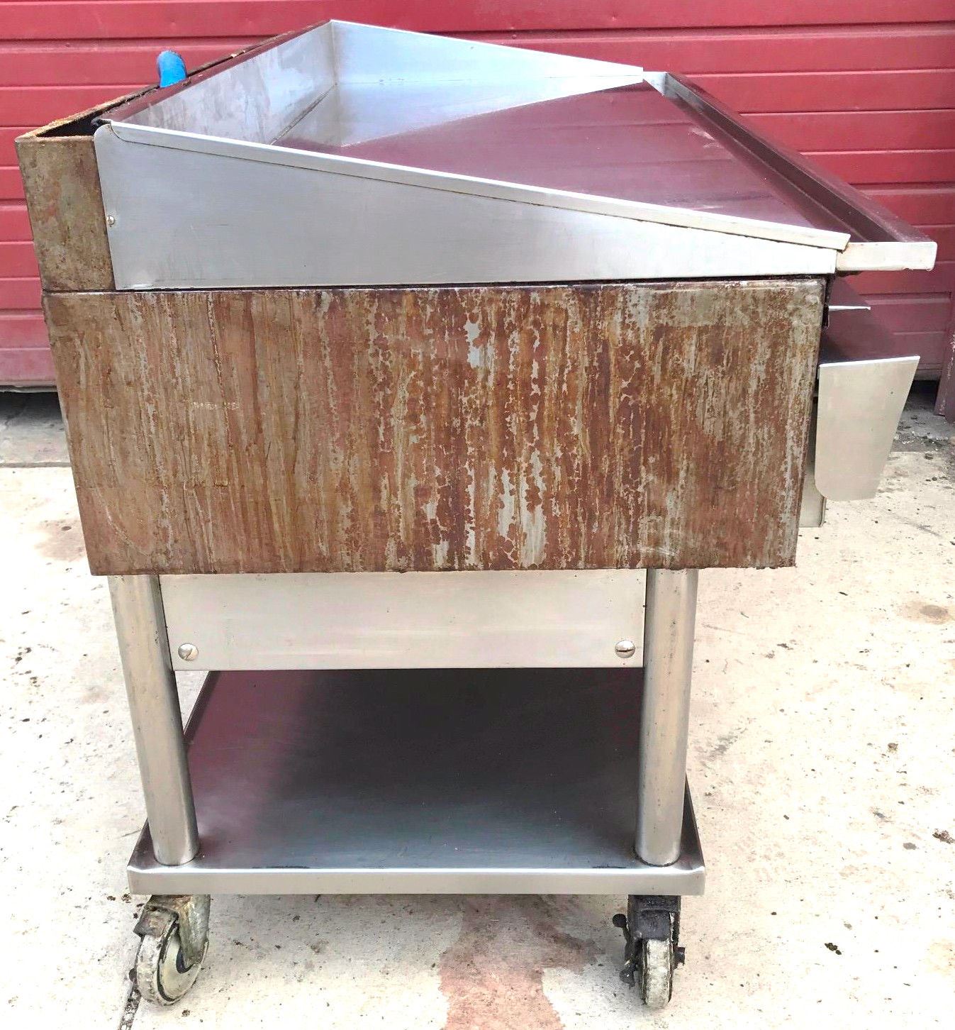 KEATING MIRACLEAN 60BFLD GAS GRILL GRIDDLE 60 x 30 & STAND ON WHEELS FREE SHIP