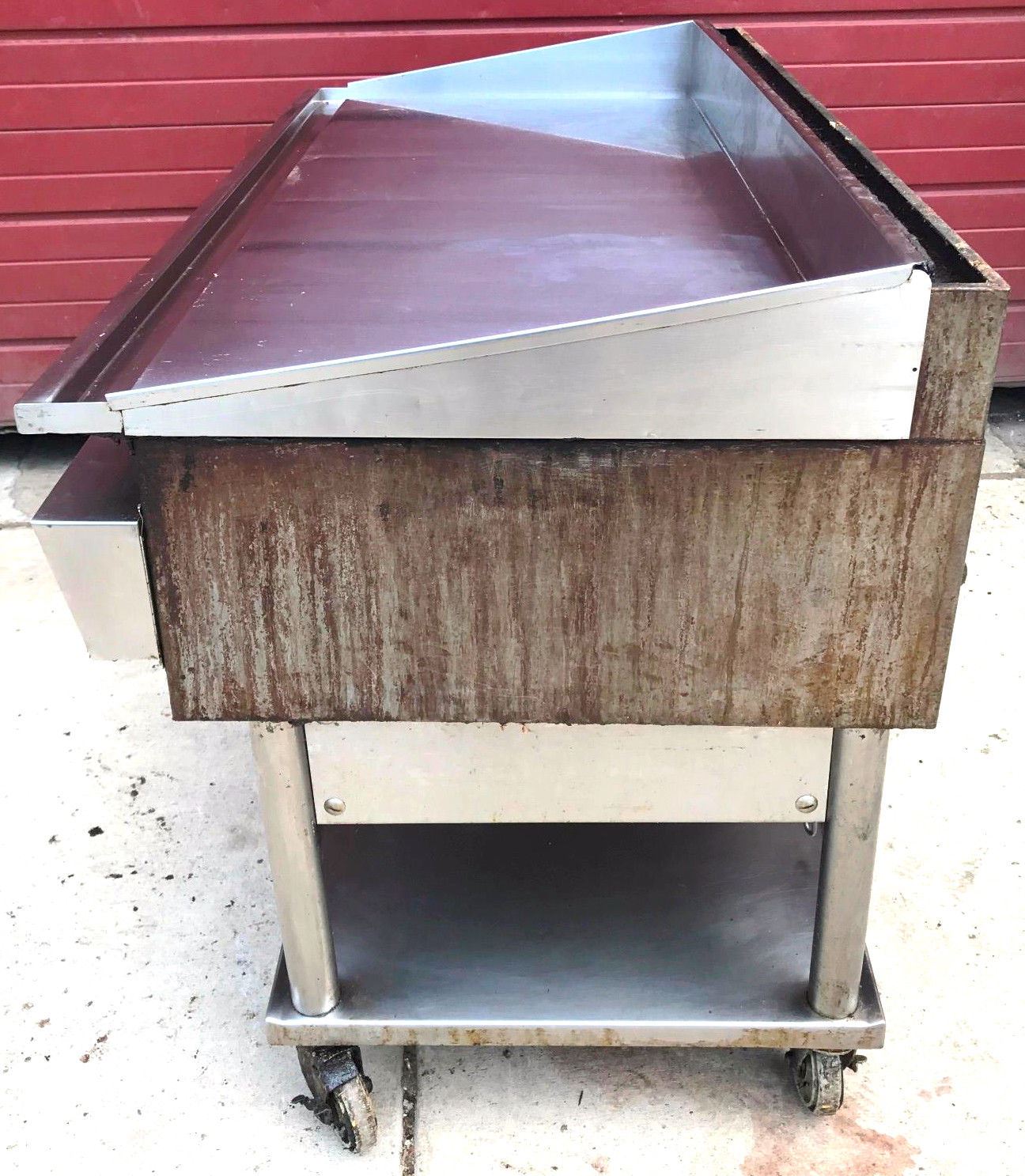 KEATING MIRACLEAN 60BFLD GAS GRILL GRIDDLE 60 x 30 & STAND ON WHEELS FREE SHIP