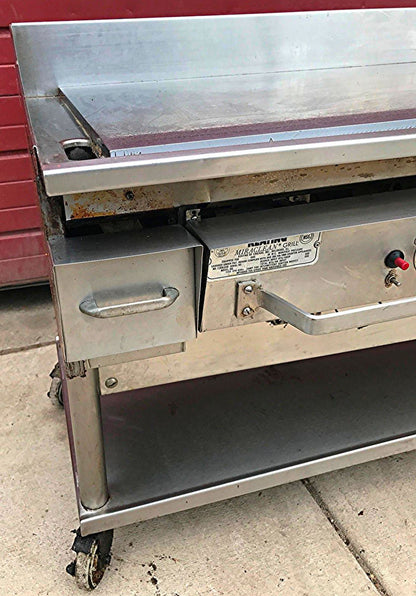 KEATING MIRACLEAN 60BFLD GAS GRILL GRIDDLE 60 x 30 & STAND ON WHEELS FREE SHIP