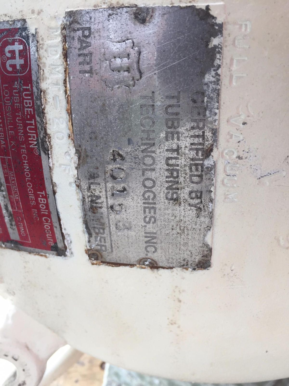 TUBE TURNS MDMT-20F HYPERBARIC CHAMBER CLASS 75 FREE SHIPPING