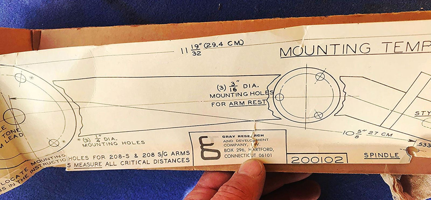 RARE GRAY RESEARCH 208-SG PROFESSIONAL TONEARM 16" TRANSCRIPTION TURNTABLE ?NEW?